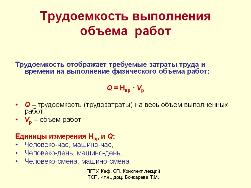 Количество выполненных работ. Формула трудоемкости в строительстве. Как рассчитать трудоемкость процесса. Как определить трудоемкость работ. Трудоемкость выполнения работ.